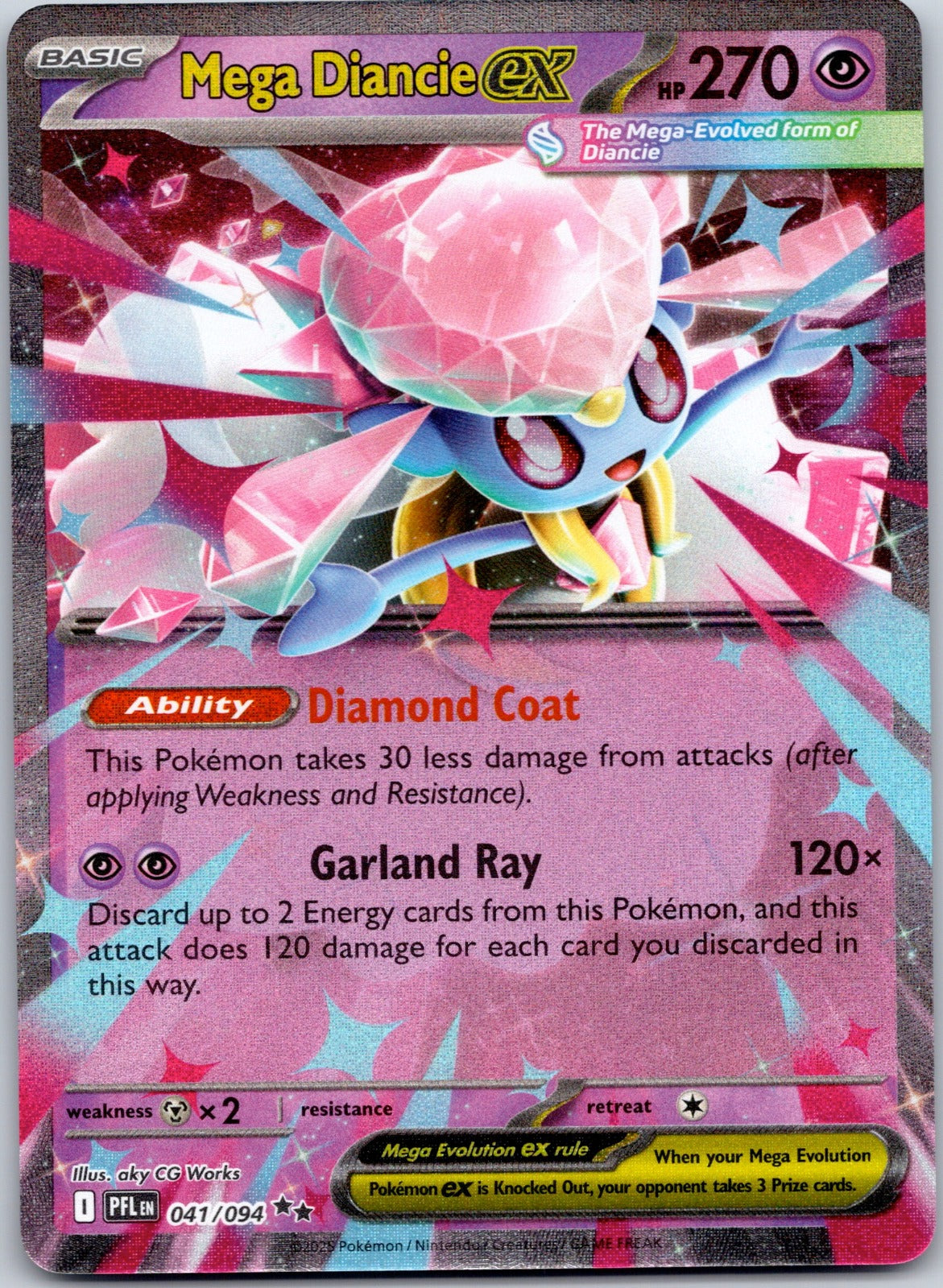 Mega Diancie ex 041/094 ME02: Phantasmal Flames (aky CG Works)