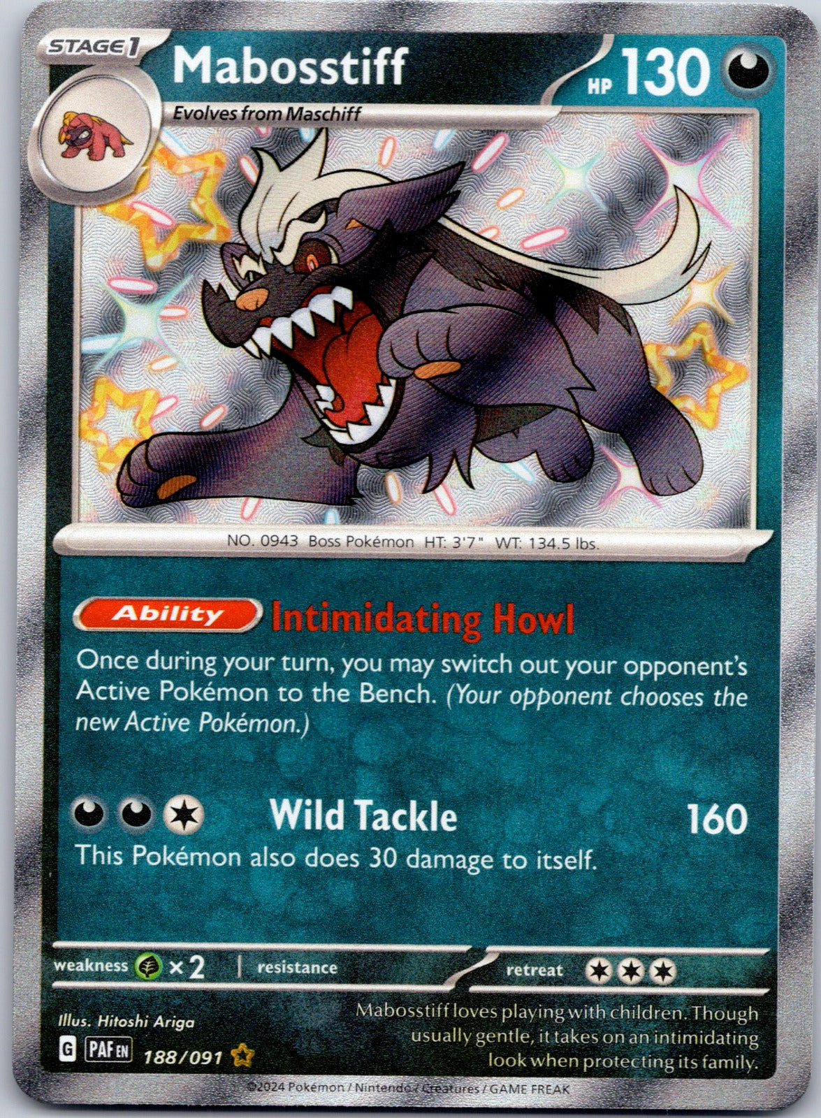 Mabosstiff 188/091 SV: Paldean Fates (Hitoshi Ariga)