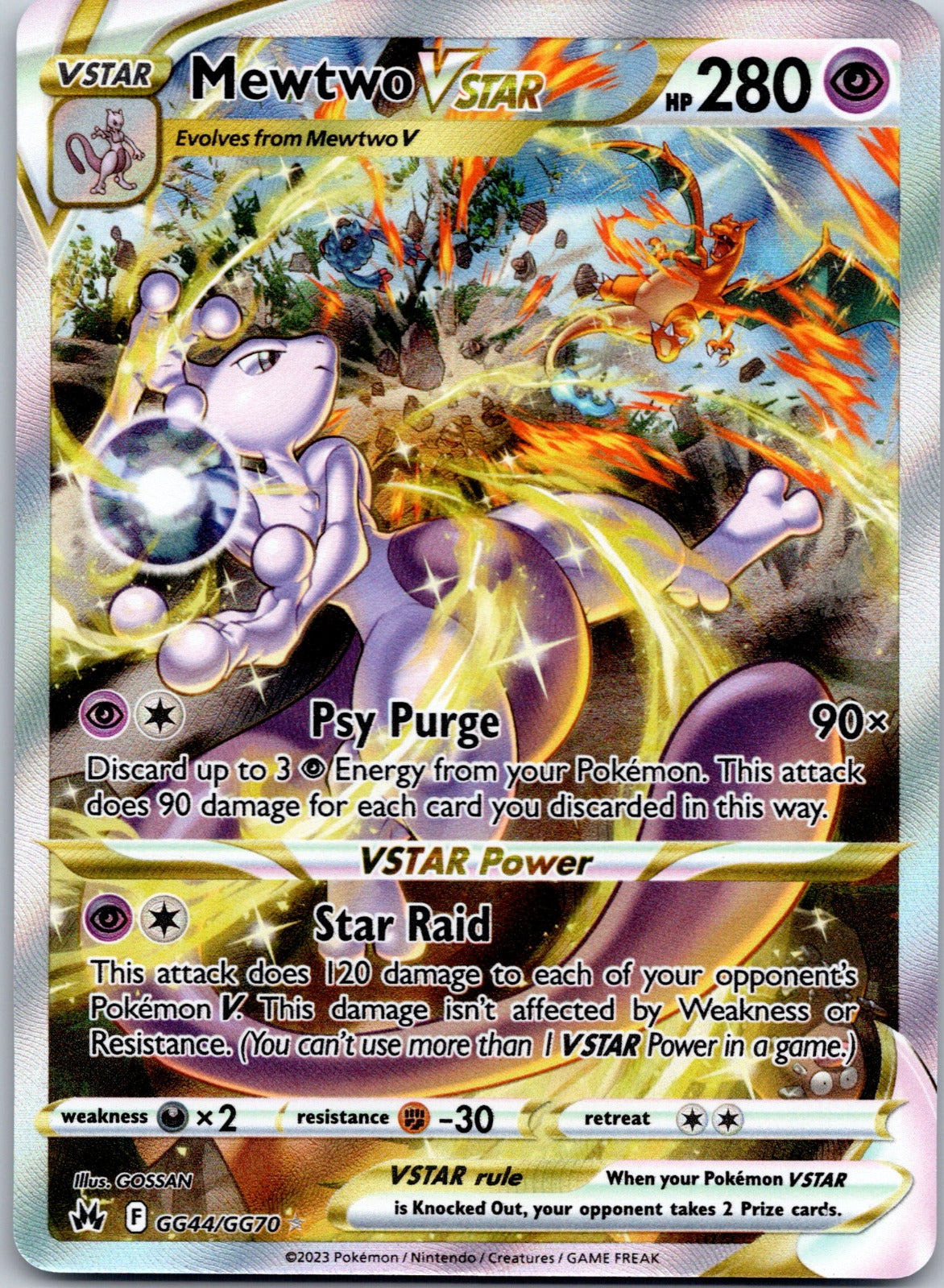 Mewtwo VSTAR GG44/GG70 SWSH: Crown Zenith: Galarian Gallery (GOSSAN)