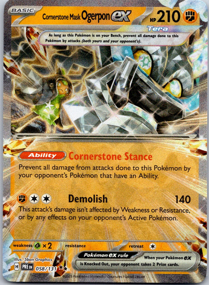 Cornerstone Mask Ogerpon ex 058/131 SV: Prismatic Evolutions (Yukihiro Tada)