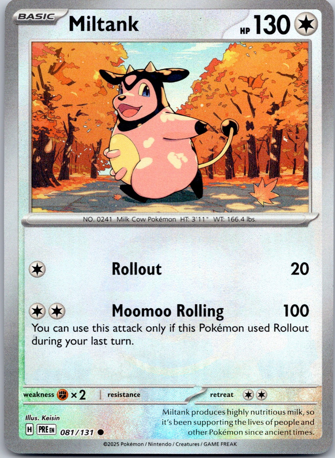 Miltank (Master Ball Pattern) 081/131 SV: Prismatic Evolutions (Keisin)