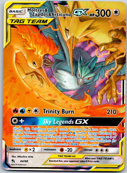 Moltres & Zapdos & Articuno GX 44/68 Hidden Fates (Mitsuhiro Arita)