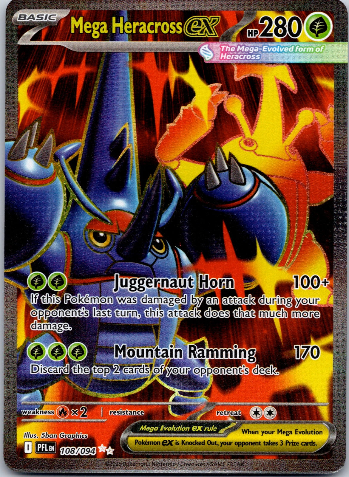 Mega Heracross ex - 108/094 ME02: Phantasmal Flames (5ban Graphics)