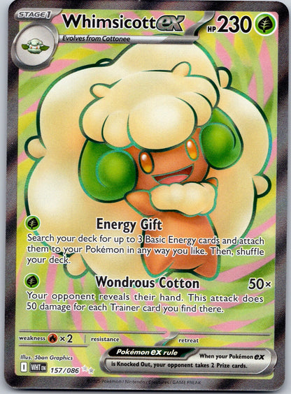 Whimsicott ex 157/086 SV: White Flare (5ban Graphics)