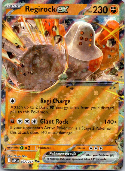 Regirock ex 107/217 ME: Ascended Heroes (Nisota Niso)