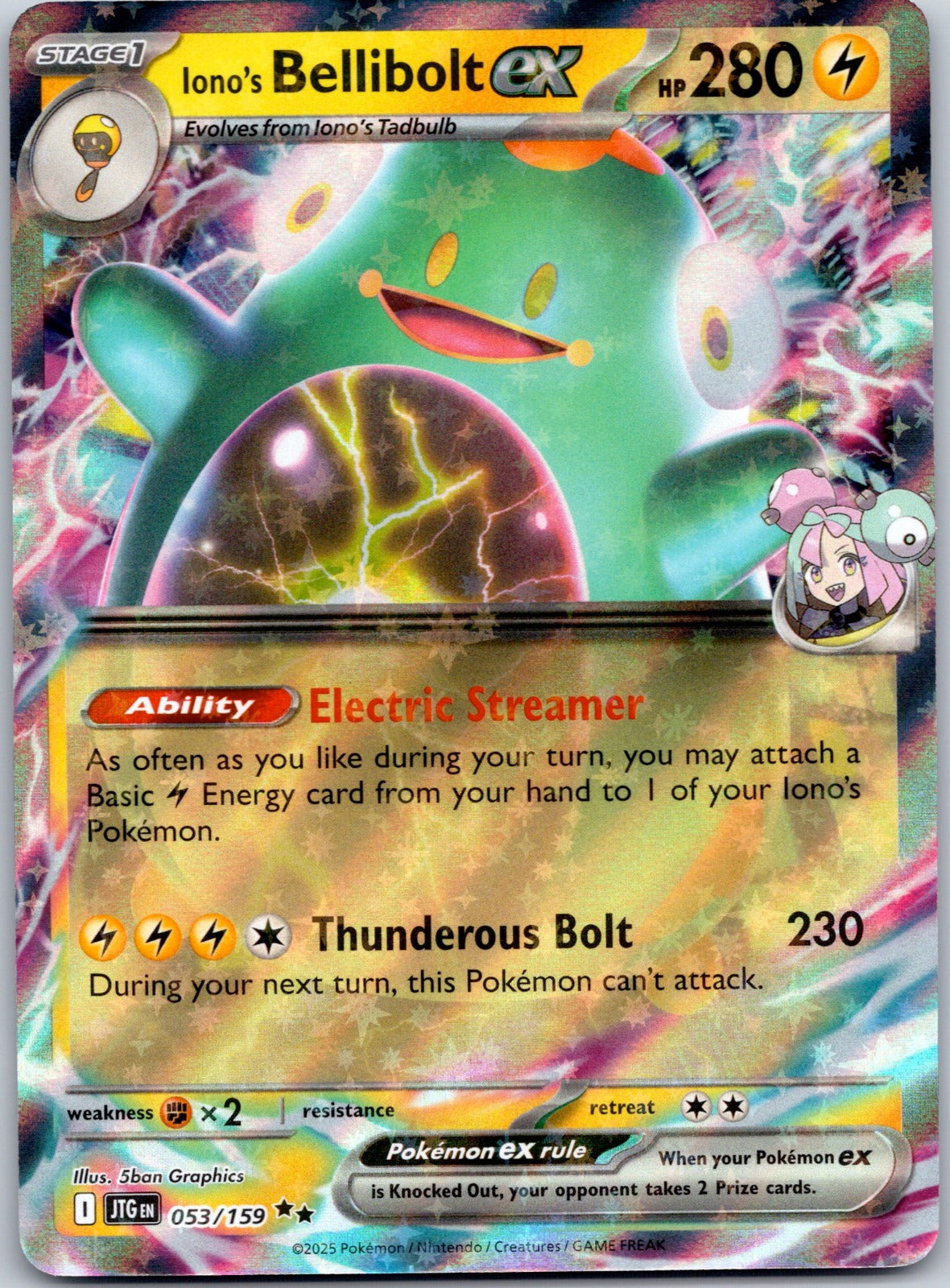 Iono's Bellibolt ex 053/159 SV09: Journey Together (5ban Graphics)