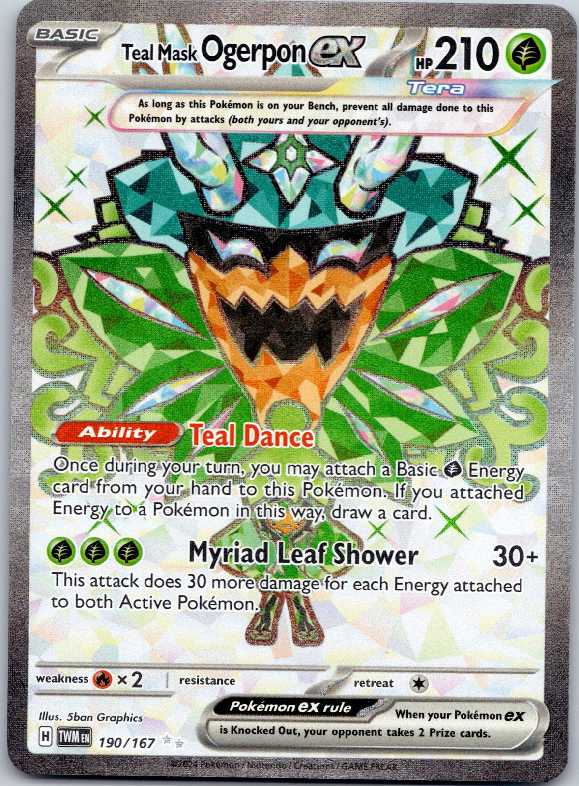 Teal Mask Ogerpon ex 190/167 SV06: Twilight Masquerade (5ban Graphics)