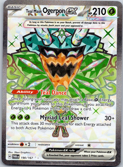Teal Mask Ogerpon ex 190/167 SV06: Twilight Masquerade (5ban Graphics)
