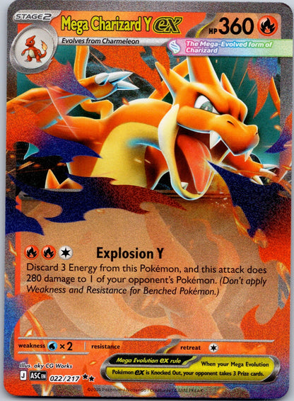 Mega Charizard Y ex 022/217 ME: Ascended Heroes (aky CG Works)