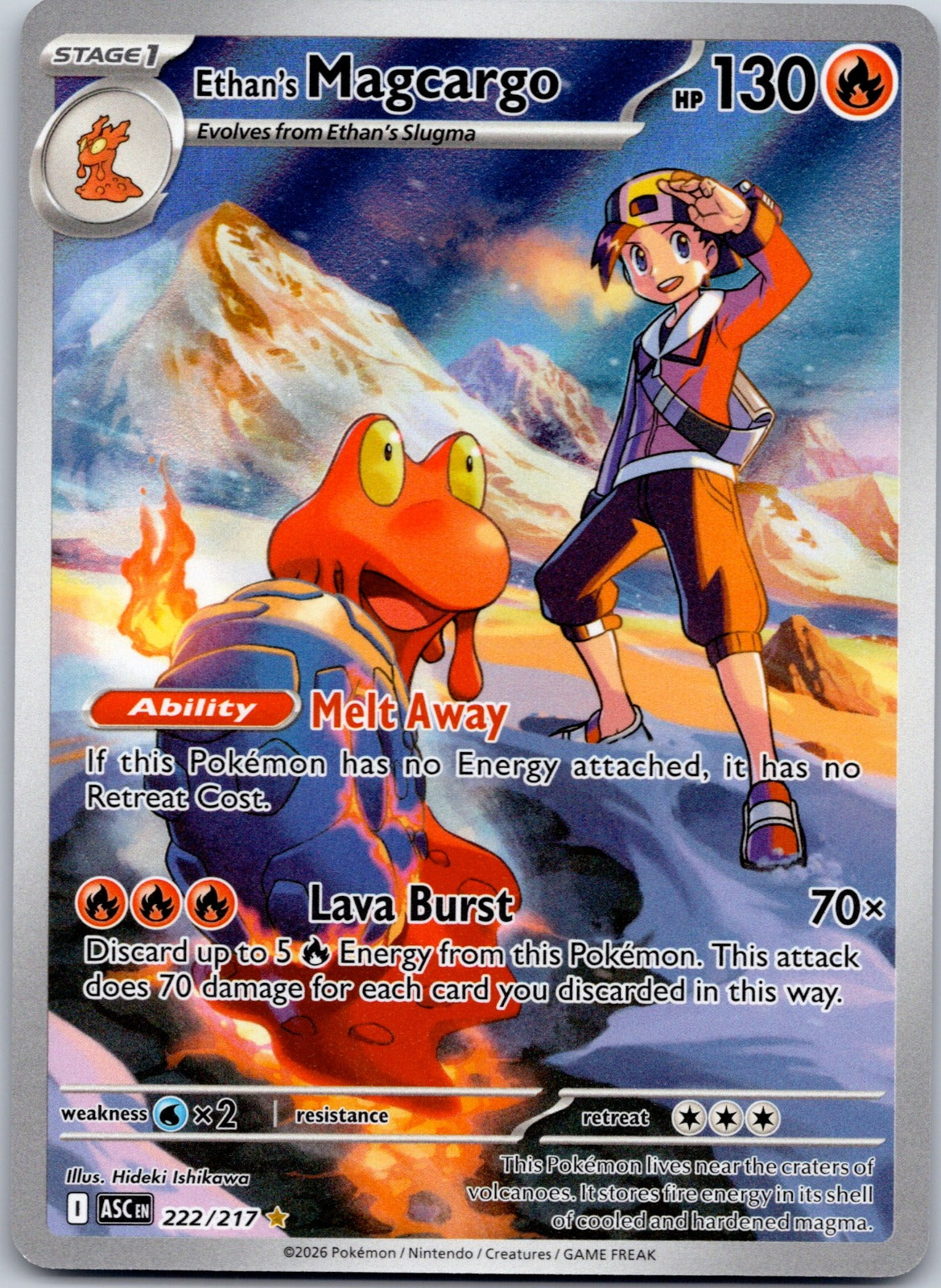 Ethan's Magcargo 222/217 ME: Ascended Heroes (Hideki Ishikawa)