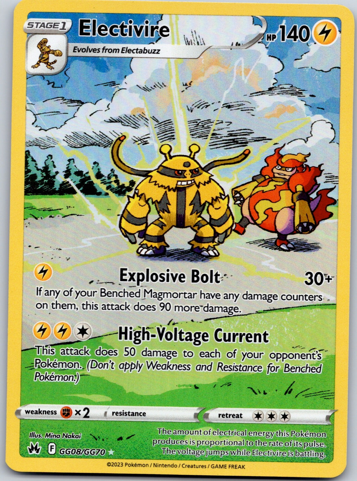 Electivire GG08/GG70 SWSH: Crown Zenith: Galarian Gallery (Mina Nakai)