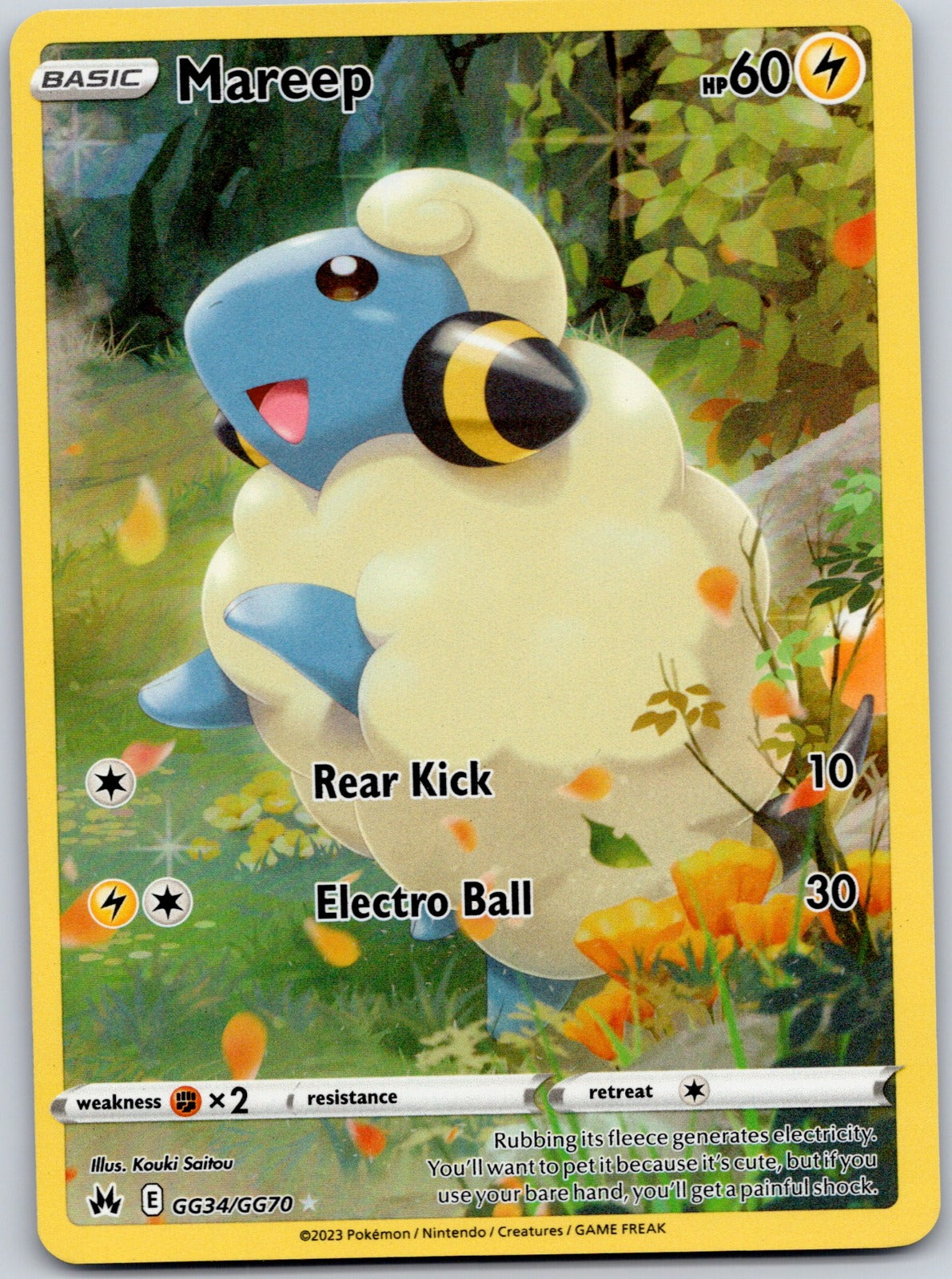 Mareep GG34/GG70 SWSH: Crown Zenith: Galarian Gallery (Kouki Saitou)
