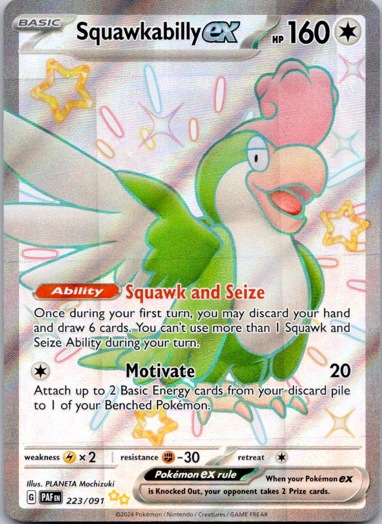 Squawkabilly ex 223/091 SV: Paldean Fates (PLANETA Mochizuki)