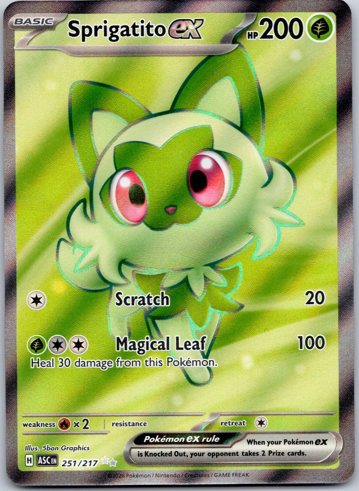 Sprigatito ex 251/217 ME: Ascended Heroes (5ban Graphics)