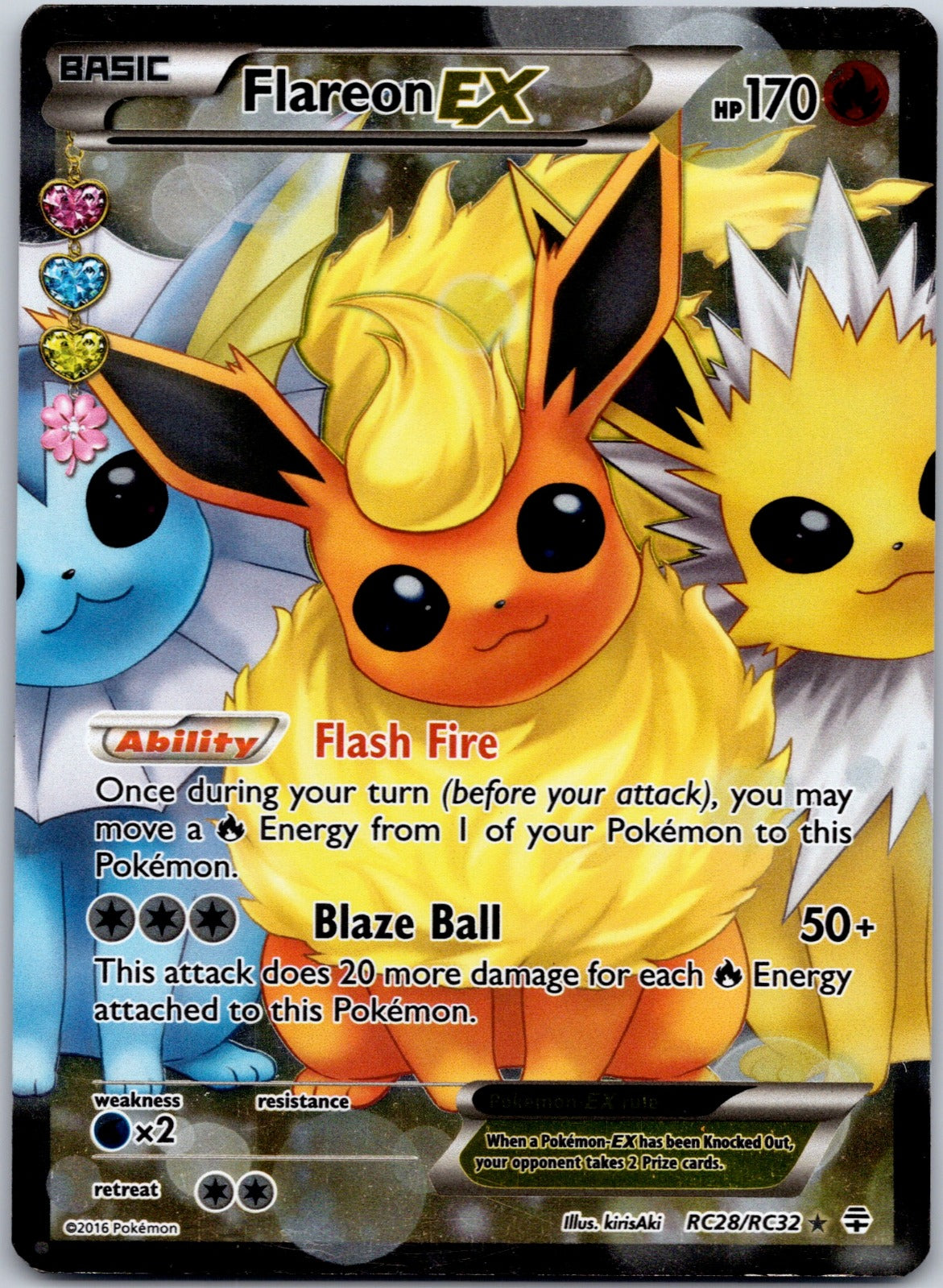 Flareon EX (Full Art) RC28/RC32 Generations: Radiant Collection (kirisAki)