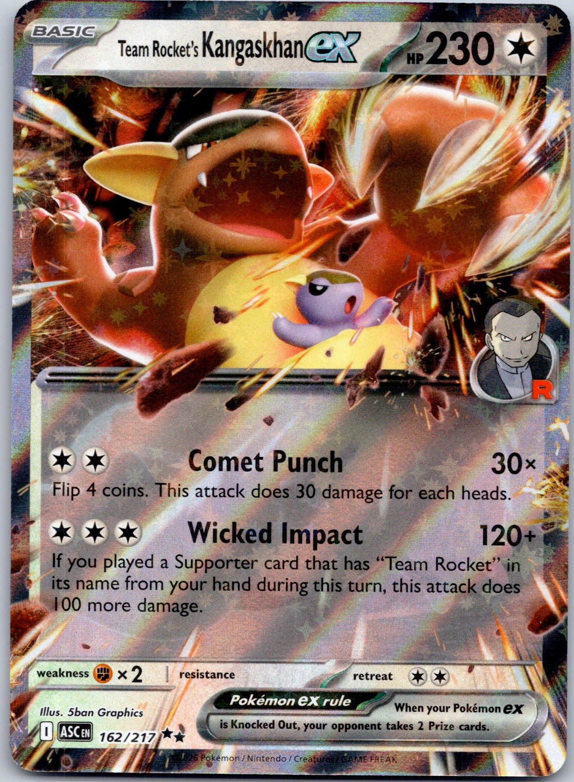 Team Rocket's Kangaskhan ex 162/217 ME: Ascended Heroes (5ban Graphics)