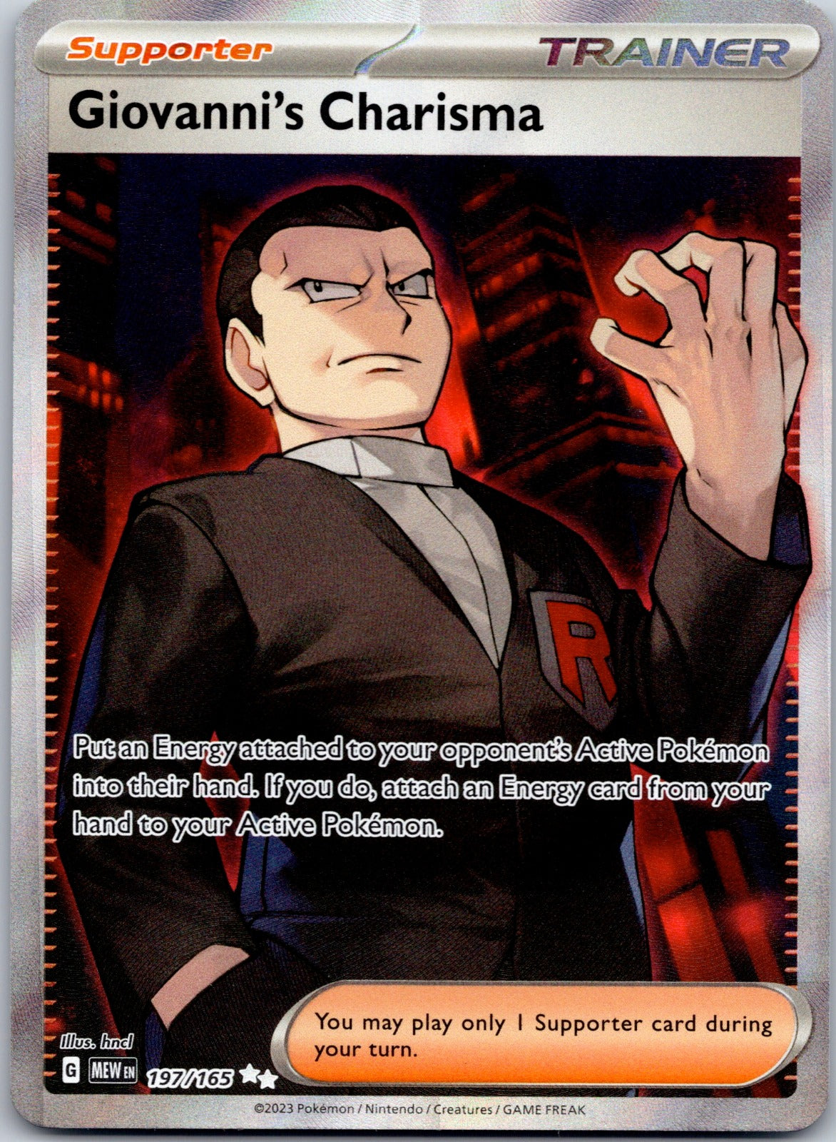 Giovanni's Charisma - 197/165 SV: Scarlet & Violet 151 (hncl)