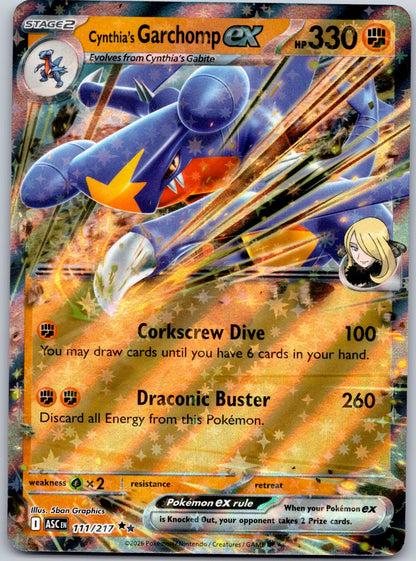 Cynthia's Garchomp ex 111/217 ME: Ascended Heroes (5ban Graphics)
