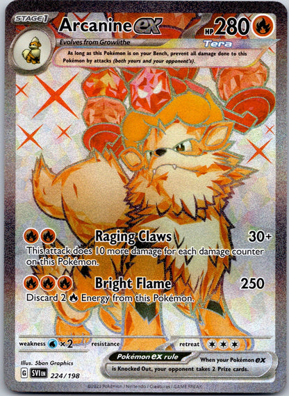 Arcanine ex 224/198 SV01: Scarlet & Violet Base Set (5ban Graphics)