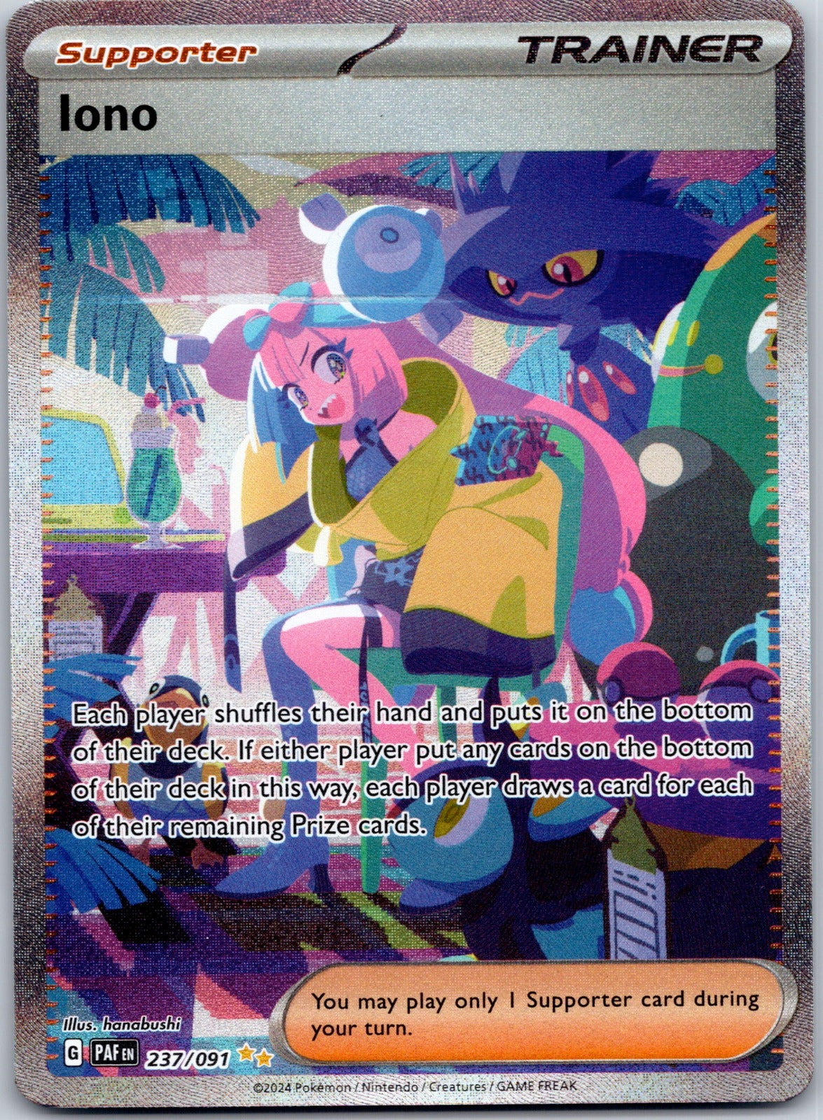 Iono 237/091 SV: Paldean Fates (hanabushi)