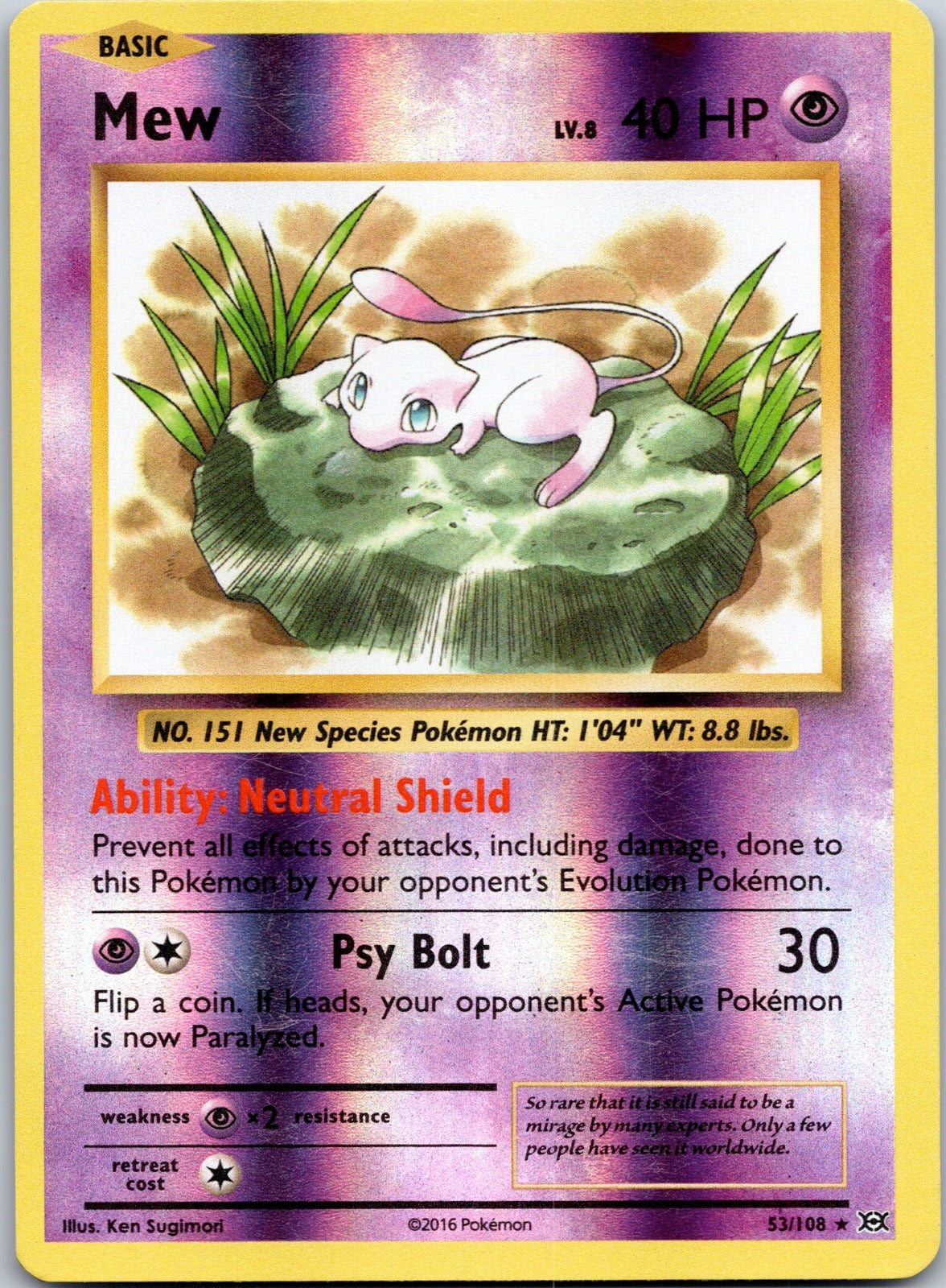 Mew 53/108 XY - Evolutions (Ken Sugimori)