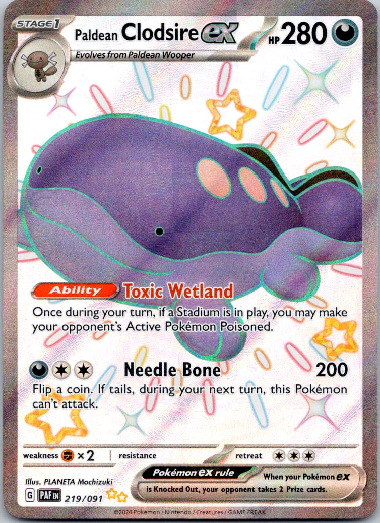 Paldean Clodsire ex 219/091 SV: Paldean Fates (PLANETA Mochizuki)
