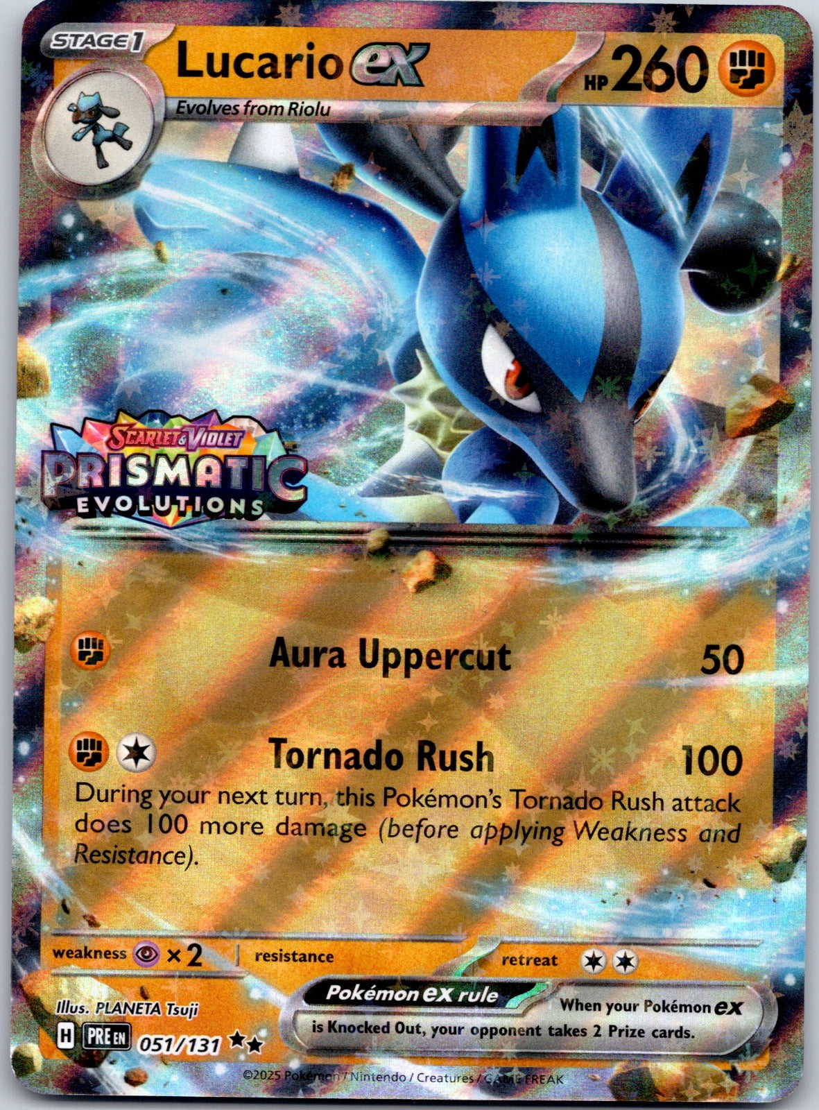 Lucario ex (Prismatic Evolutions Stamp) 051/131 Miscellaneous Cards & Products (PLANETA Tsuji)