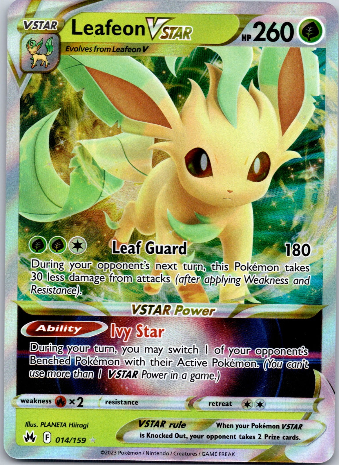 Leafeon VSTAR 014/159 SWSH: Crown Zenith (PLANETA Hiiragi)