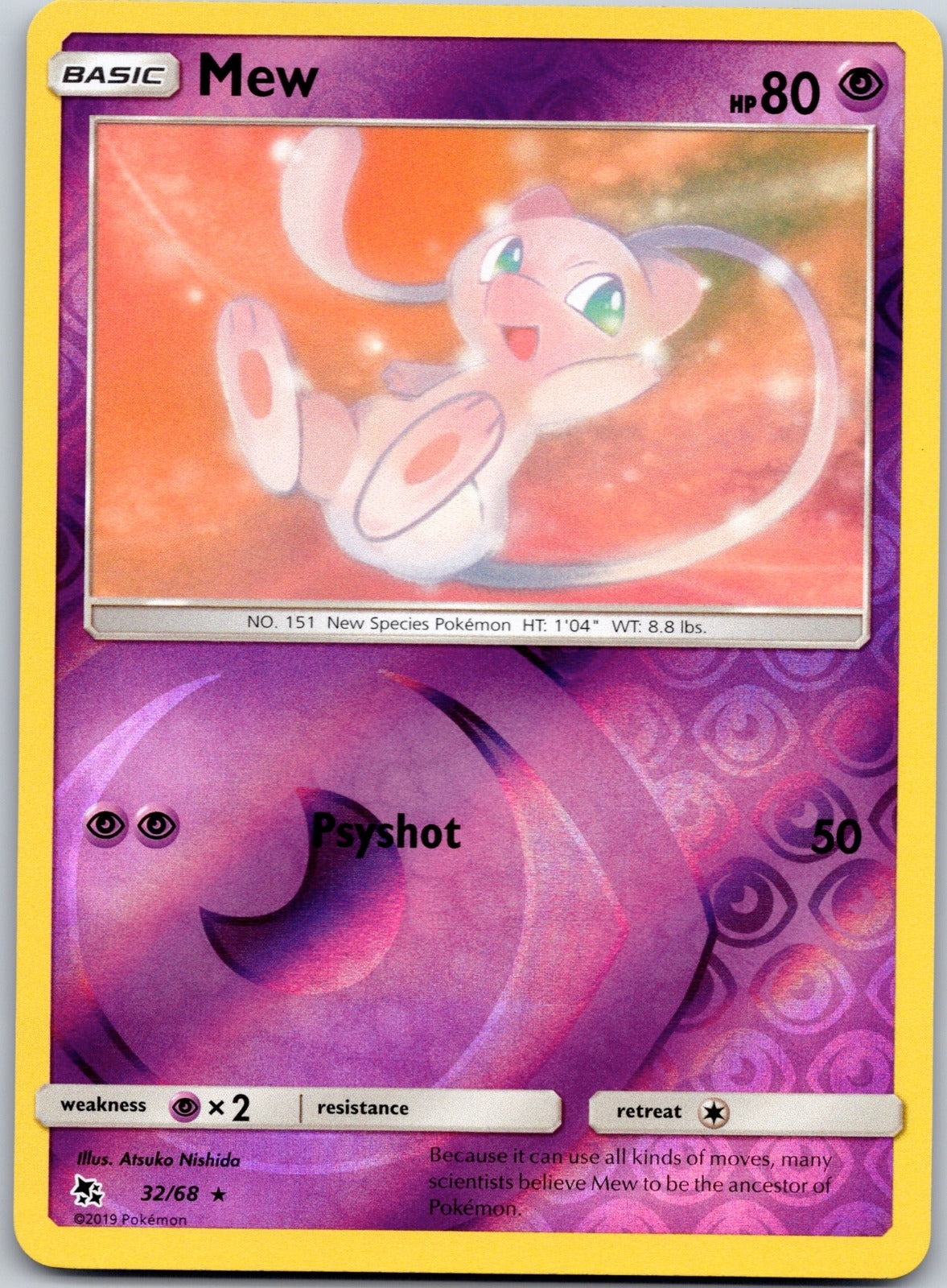 Mew 32/68 Hidden Fates (Atsuko Nishida)