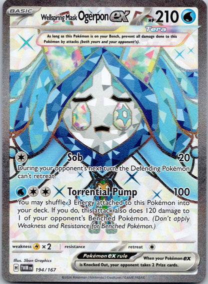 Wellspring Mask Ogerpon ex 194/167 SV06: Twilight Masquerade (5ban Graphics)