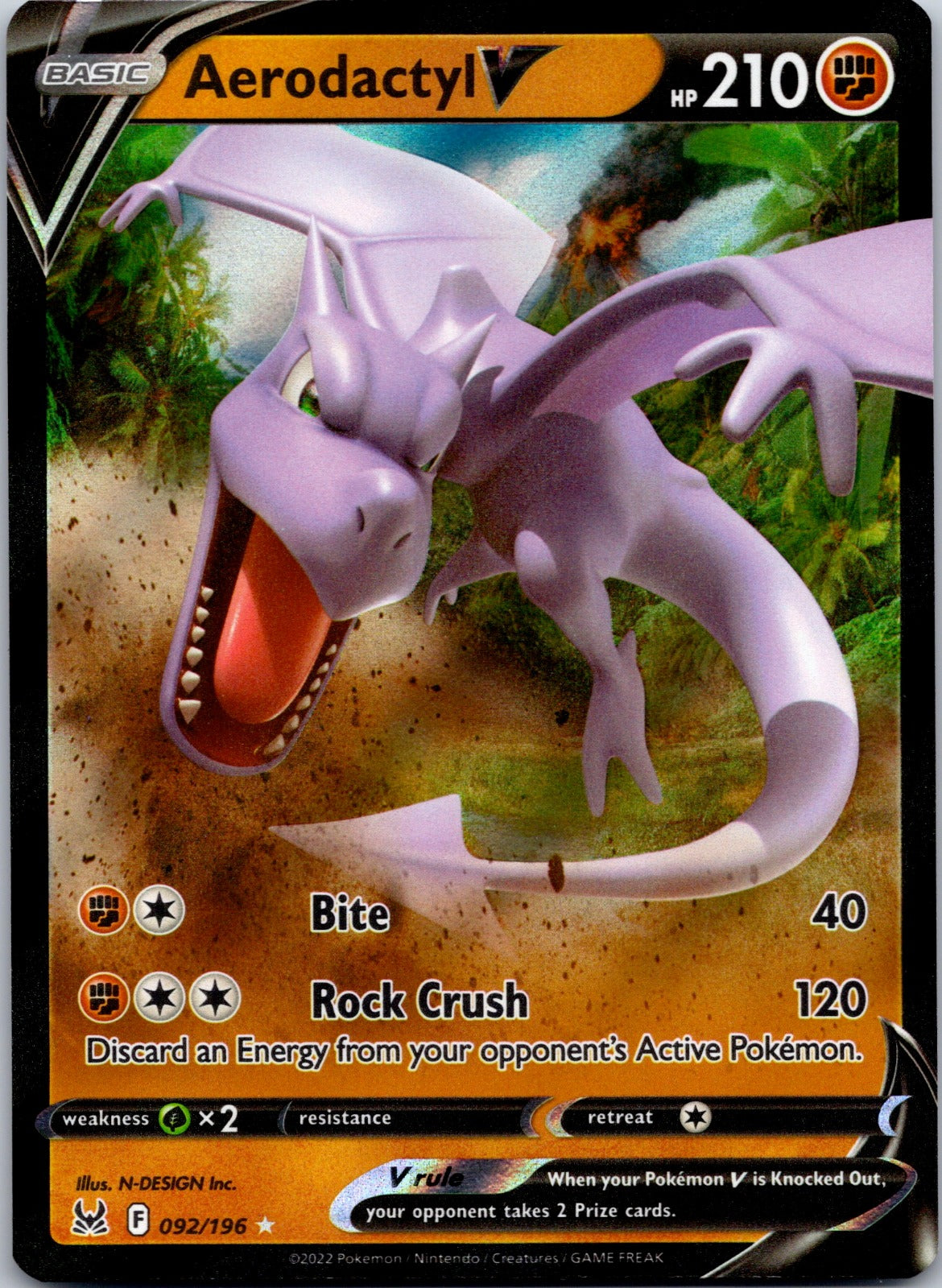 Aerodactyl V 092/196 SWSH11: Lost Origin (N-DESIGN Inc.)