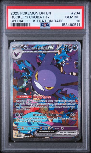 Rocket'S Crobat Ex 234 Pokemon Dri En-Destined Rivals PSA 10